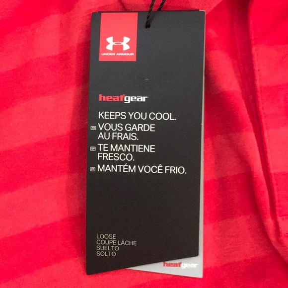 Under Armour ‘Loose Fit’ HeatGear Striped Polo. - Picture 8 of 8